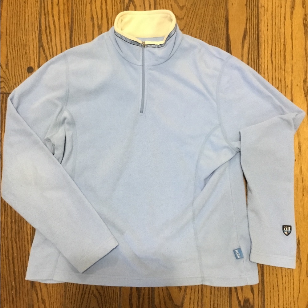 Womens ALF Kuhl 1/4 Fleece Sweater Blue Medium